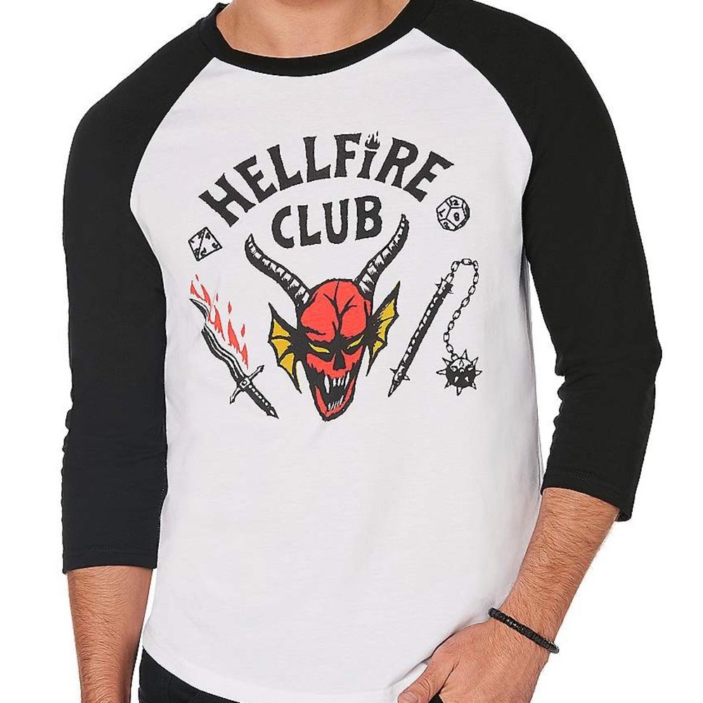 Stranger Things Hellfire Baseball Tee